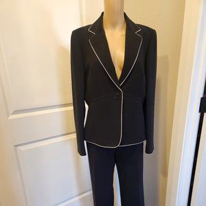 Business Suit w/White piping trim - Navy
